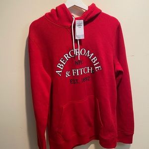 Men’s Abercrombie and Fitch Hoodie Red Size M